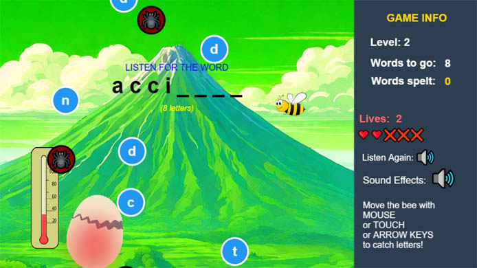 spelling-game2 Fun Spelling Challenge for Key Stage 2 - Help the Bee Spell the Word!