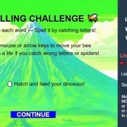 screenshot of interactive spelling game